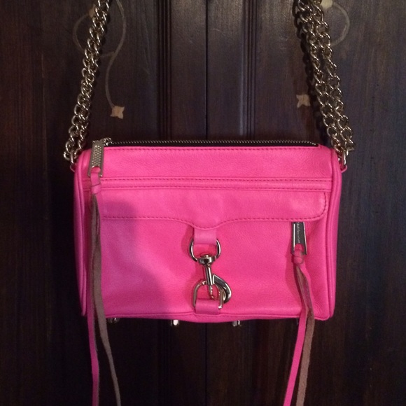 Rebecca Minkoff neon pink mini mac