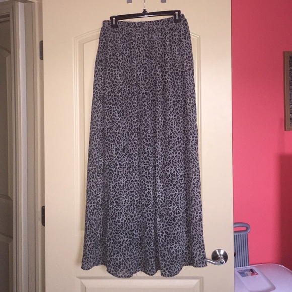Leopard Print Maxi Skirt
