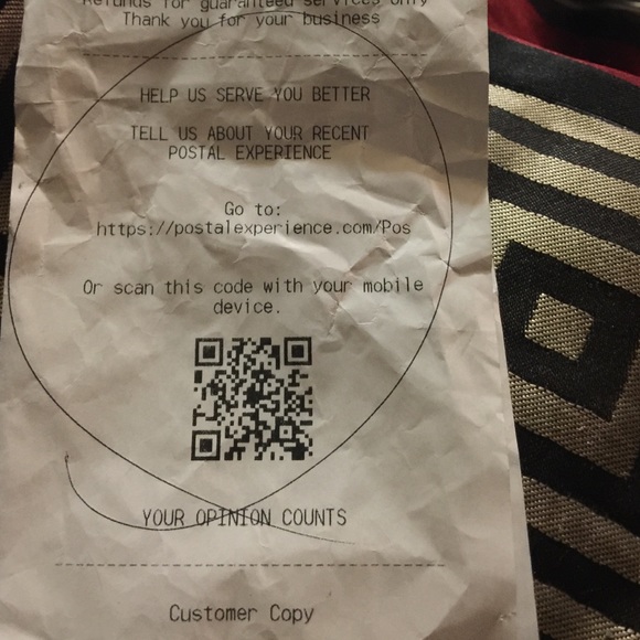 Shipped receipt