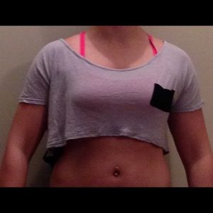 Size MEDIUM Say Anything crop top.