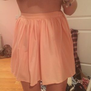 pink american apparel skater skirt