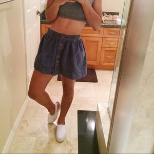 button up mini skirt