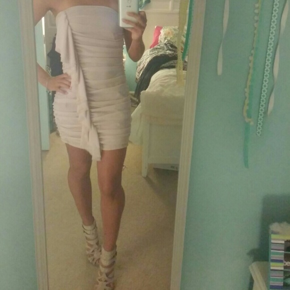 Blush pink bodycon dress