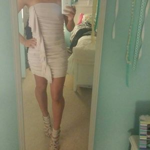 Blush pink bodycon dress