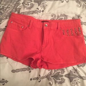 New without tags- Coral Shorts with studs
