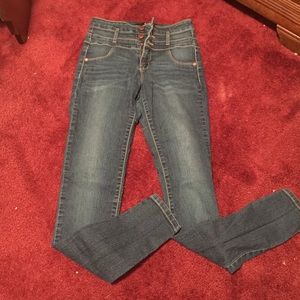 High waisted skinny jeans