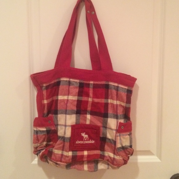 plaid abercrombie tote bag - Picture 1 of 2