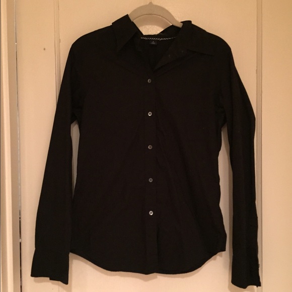 GAP Tops - Gap Black Button Down Collared Shirt