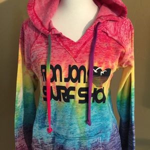 Ron Jon surf shop rainbow tie dye sweatshirt