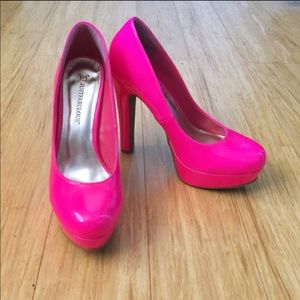 Hot Pink Patent Leather Platforms "Liz" JustFab