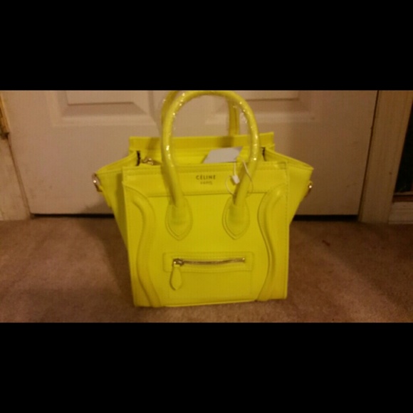 Celine type Neon Yellow New with strap
