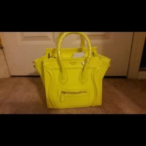 Celine type Neon Yellow New with strap