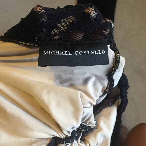 Black Lace MICHAEL COSTELLO Evening Gown - Picture 3 of 4