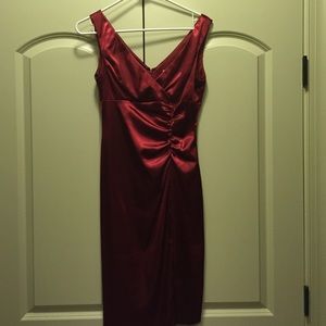 Red cocktail dress