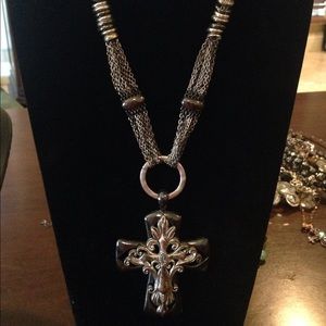 Large crucifix necklace