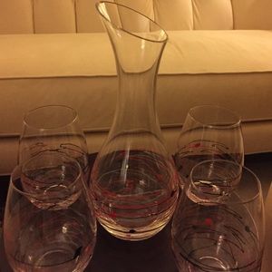 Wine glasses and Decanter Set
