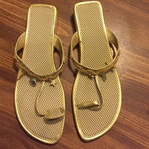 Gold sandals size 10