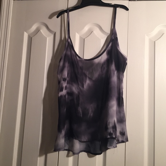 Black and white tie dye tank top