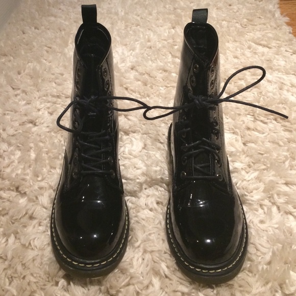 black combat boots (exactly like doc Martins)