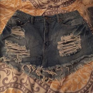 NWT high waisted, denim shorts