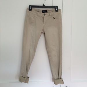 AEO Super Stretchy Khaki Skinny Jeans