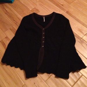 Free people black bell sweater alpaca/blend S