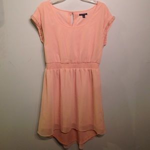 Light pink high-low dress
