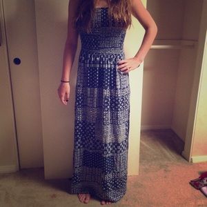 Strapless maxi dress