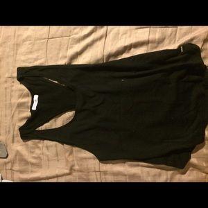 black open back tanktop