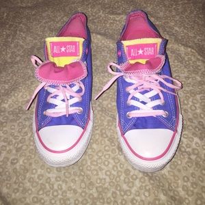 Purple and pink Converse