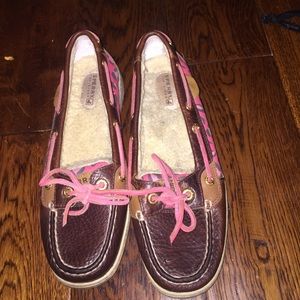 pink cheetah print sperrys