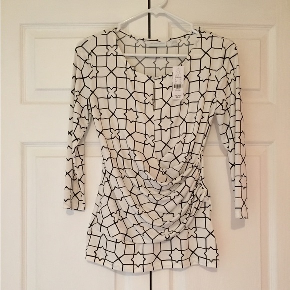 Black and white blouse