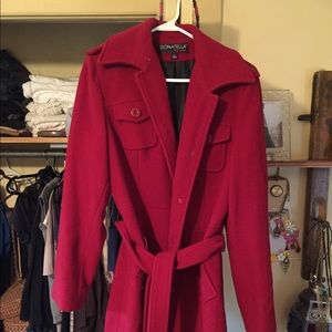 Red Donatella sport  wool coat