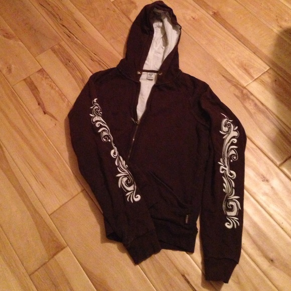 Unique PrAna chocolate hoodie fun cutout detail S