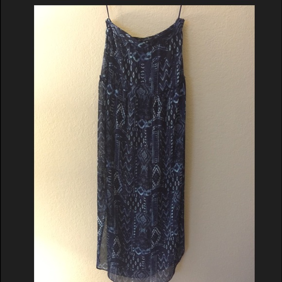 Blue Maxi skirt with slits on both sides