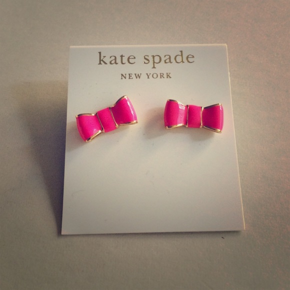 kate spade Jewelry - Kate Spade Pink Bow Earrings NWT