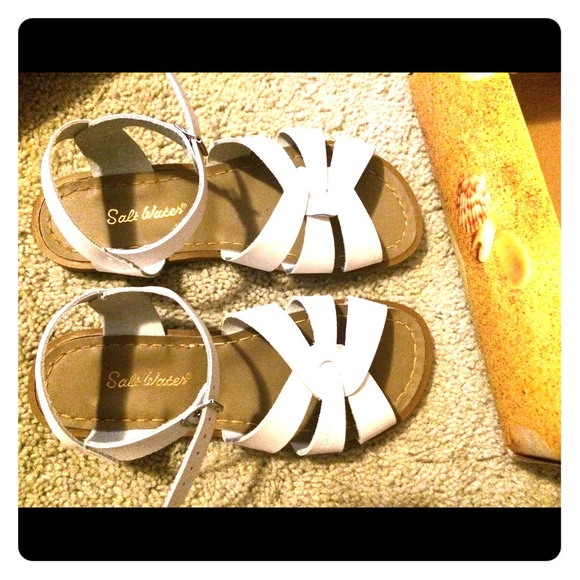 White Saltwater Sandals- Brand New!