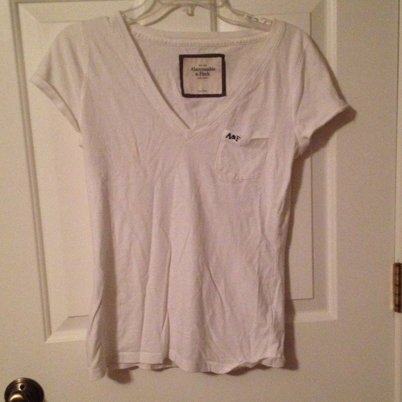 White V-Neck