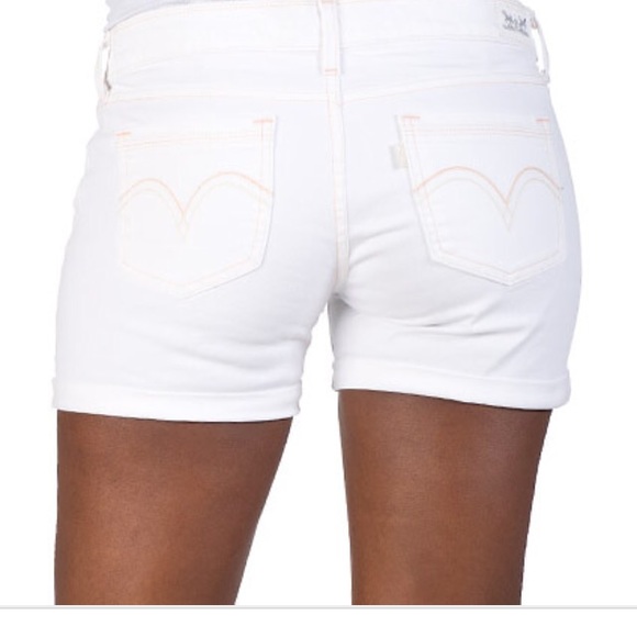 Levi's white jean shorts