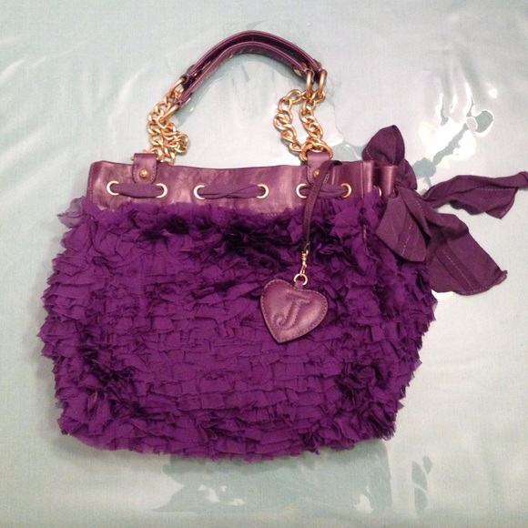 Juicy Couture Handbags - Juicy Couture Ruffle Chiffon Bow Tote