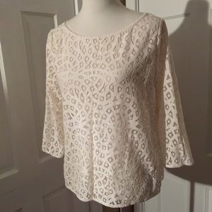Lace white top from Loft