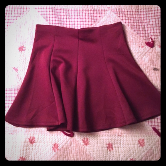 Maroon Skater Skirt // SOLD
