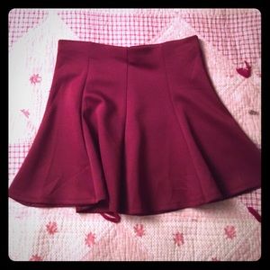 Maroon Skater Skirt // SOLD