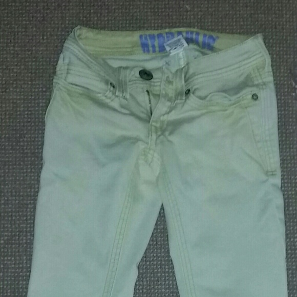 Mint green skinny jeans