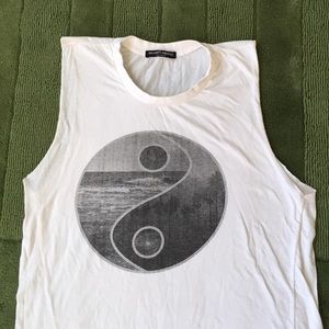Brandy Melville Yin Yang Beach Muscle Tee