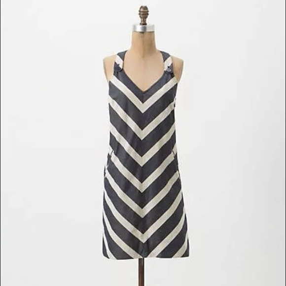 Anthropologie Postmark chevron "endpoint" dress