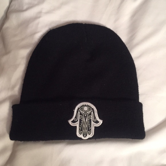black beanie
