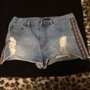 Tribal striped shorts