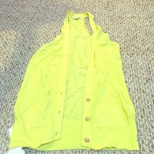 Neon yellow cardigan