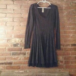 Free People Black Lace Dress